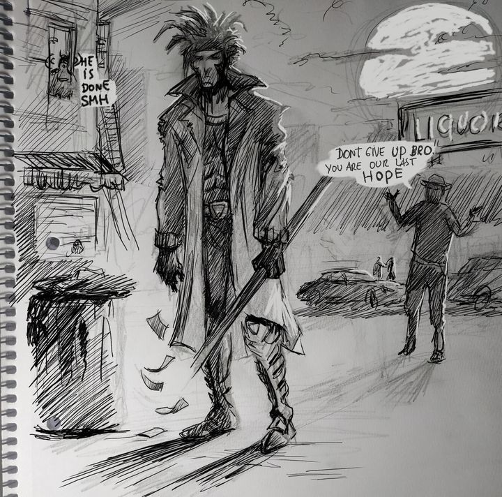 Dibujo a lápiz, de Juan Revilla