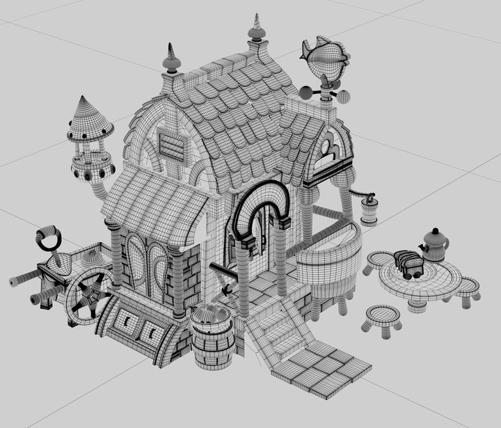 Casa del árbol · wireframe, de Juan Revilla