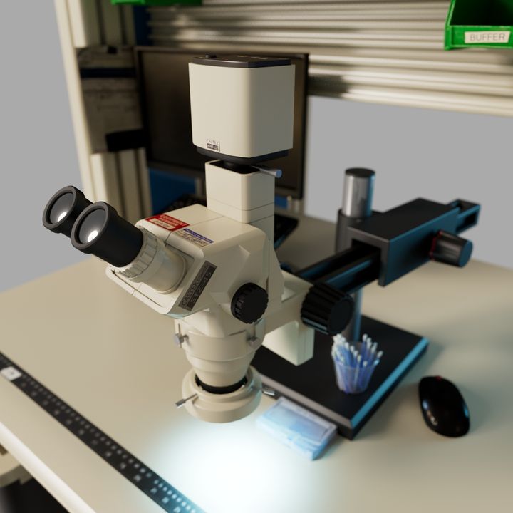 Gemelo digital · microscopio, de Juan Revilla